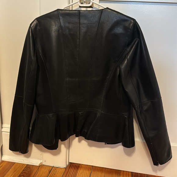 Rag & Bone cropped leather jacket size 6 - Picture 4 of 4